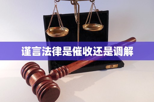 谨言法律是催收还是调解