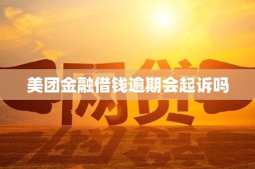 美团金融借钱逾期会起诉吗