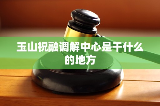 玉山祝融调解中心是干什么的地方