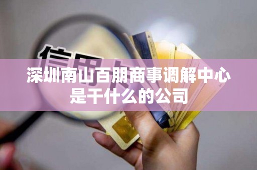 深圳南山百朋商事调解中心是干什么的公司
