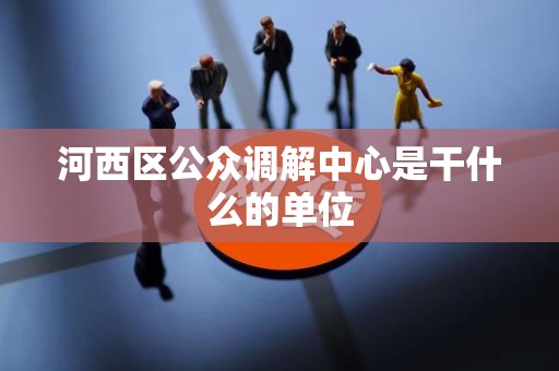 河西区公众调解中心是干什么的单位
