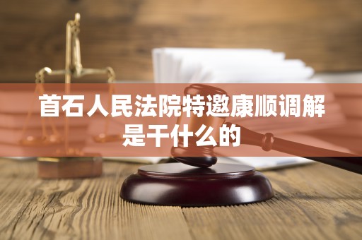 首石人民法院特邀康顺调解是干什么的