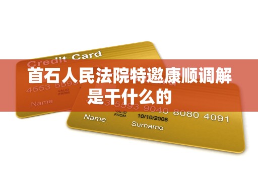 首石人民法院特邀康顺调解是干什么的