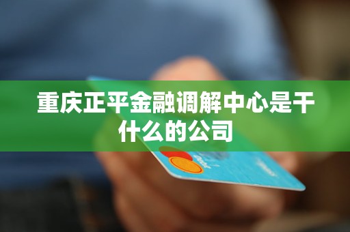 重庆正平金融调解中心是干什么的公司