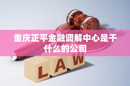 重庆正平金融调解中心是干什么的公司