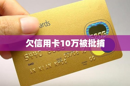 欠信用卡10万被批捕