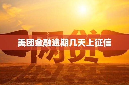 美团金融逾期几天上征信