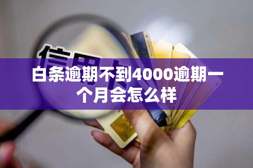 白条逾期不到4000逾期一个月会怎么样