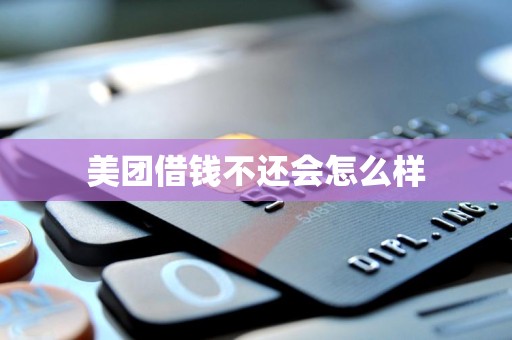 美团借钱不还会怎么样