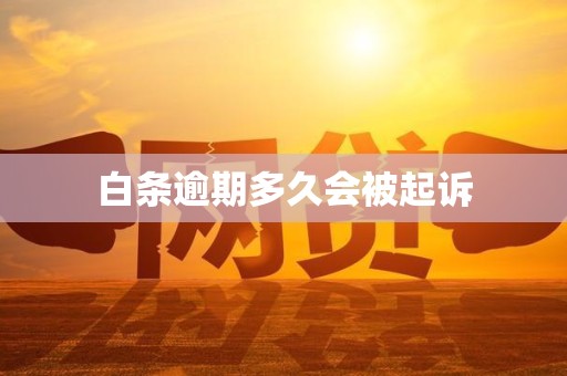 白条逾期多久会被起诉