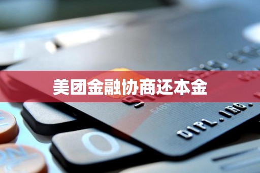 美团金融协商还本金