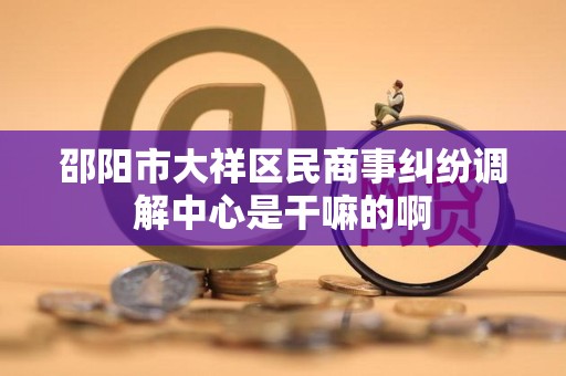 邵阳市大祥区民商事纠纷调解中心是干嘛的啊