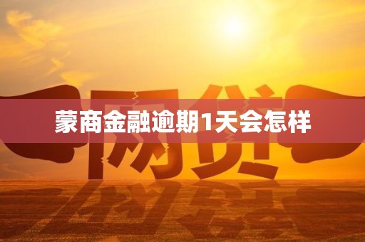 蒙商金融逾期1天会怎样