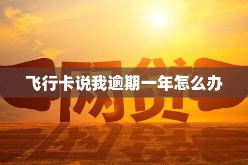 飞行卡说我逾期一年怎么办