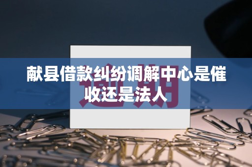 献县借款纠纷调解中心是催收还是法人