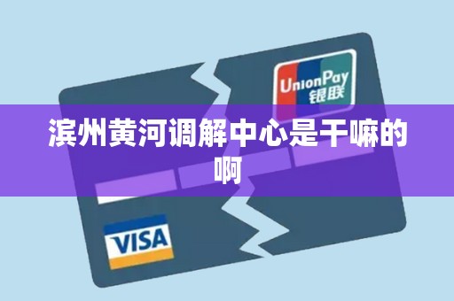 滨州黄河调解中心是干嘛的啊