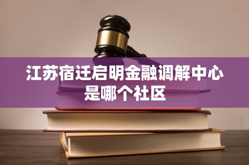 江苏宿迁启明金融调解中心是哪个社区
