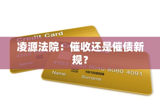 凌源法院:催收还是催债新规?