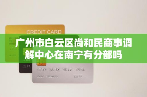 广州市白云区尚和民商事调解中心在南宁有分部吗