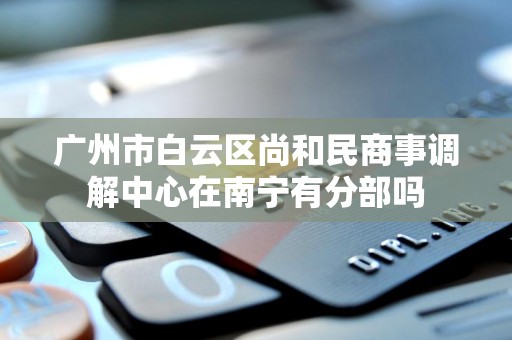 广州市白云区尚和民商事调解中心在南宁有分部吗