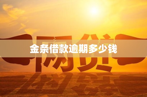 金条借款逾期多少钱