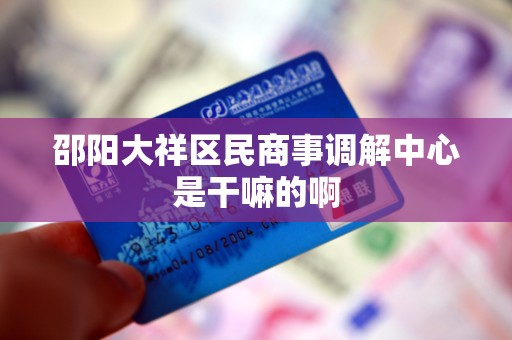 邵阳大祥区民商事调解中心是干嘛的啊