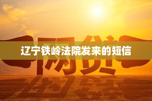 辽宁铁岭法院发来的短信