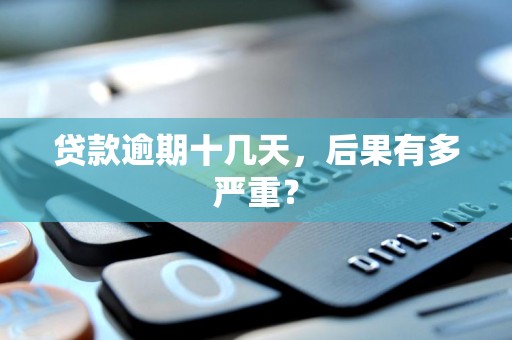 贷款逾期十几天,后果有多严重?