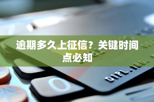 逾期多久上征信?关键时间点必知