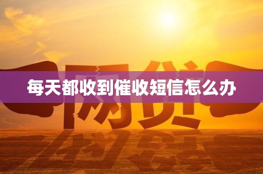 每天都收到催收短信怎么办