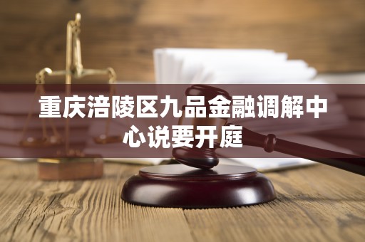 重庆涪陵区九品金融调解中心说要开庭