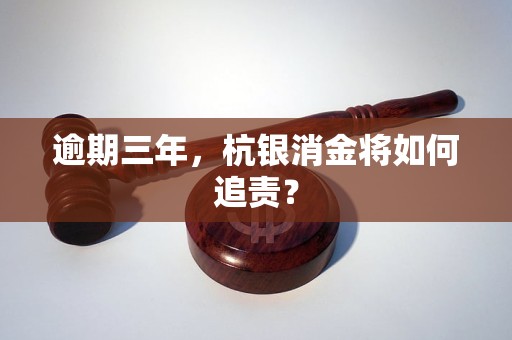 逾期三年,杭银消金将如何追责?
