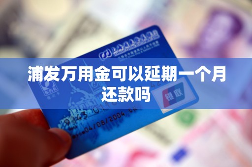浦发万用金可以延期一个月还款吗