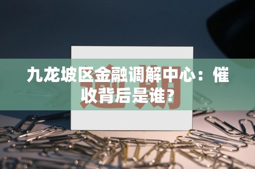 九龙坡区金融调解中心:催收背后是谁?