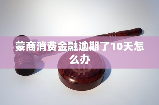 蒙商消费金融逾期了10天怎么办