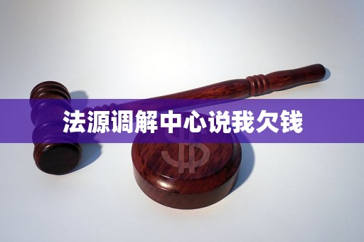 法源调解中心说我欠钱
