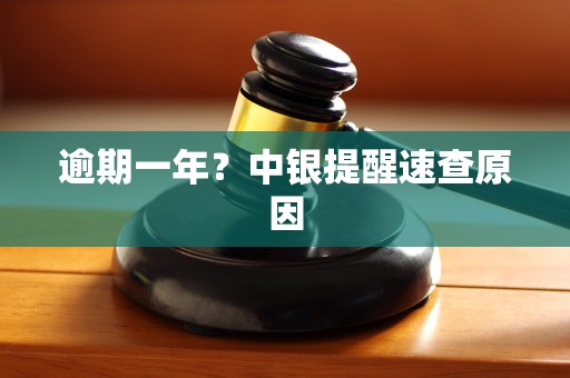 逾期一年?中银提醒速查原因