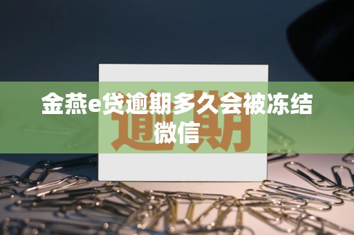 金燕e贷逾期多久会被冻结微信