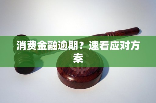 消费金融逾期?速看应对方案