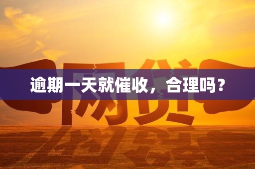 逾期一天就催收,合理吗?