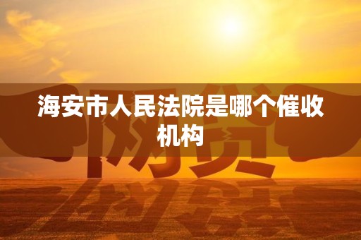 海安市人民法院是哪个催收机构