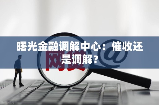 曙光金融调解中心:催收还是调解?