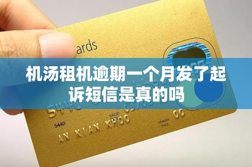 机汤租机逾期一个月发了起诉短信是真的吗