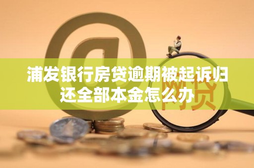 浦发银行房贷逾期被起诉归还全部本金怎么办