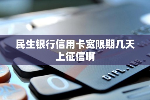 民生银行信用卡宽限期几天上征信啊