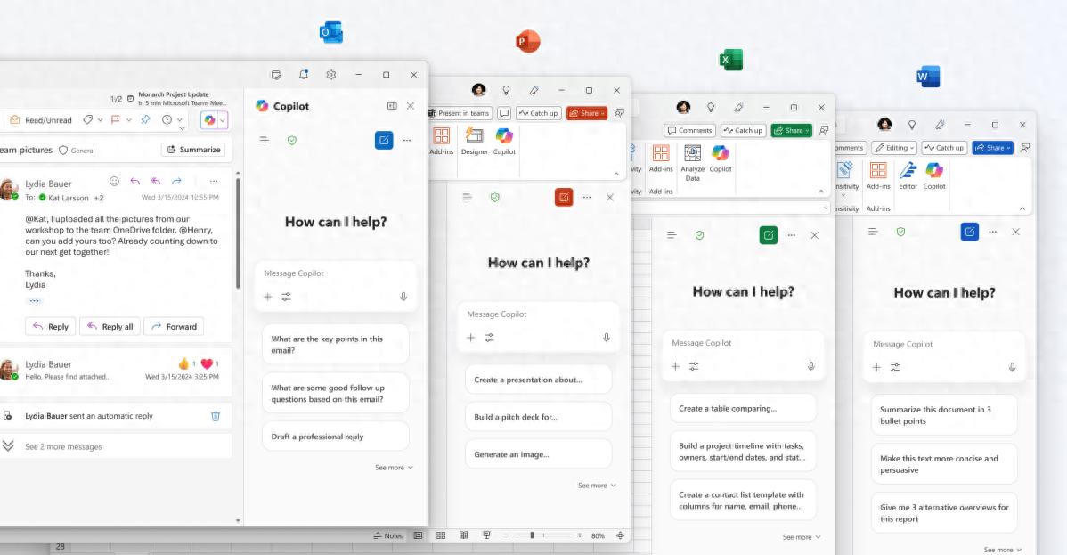 办公迎AI革命:微软Copilot正式入驻Word、Excel、PowerPoint
