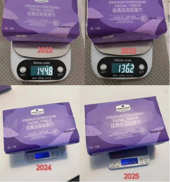 山姆经典纸面巾，每年都偷偷减重了 | BUG