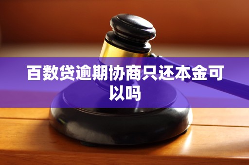 百数贷逾期协商只还本金可以吗