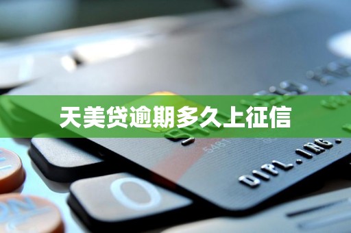 天美贷逾期多久上征信