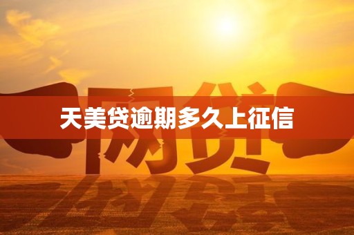 天美贷逾期多久上征信